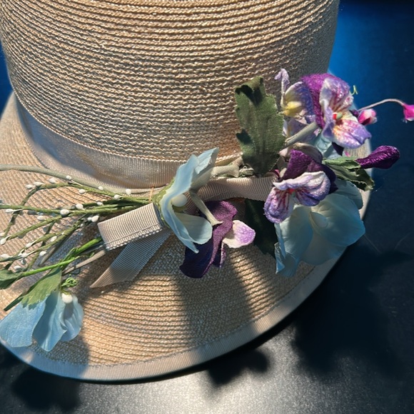 Elegant Jeanne Marie by Kathy Jeanne Tan Floral Women\'s Straw Hat main image 5
